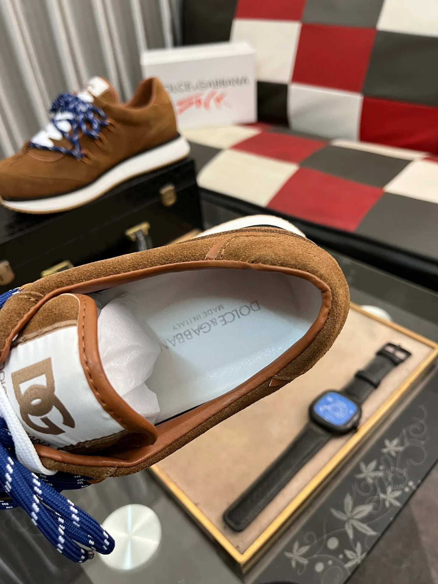 Men's Men's Shoes💰480⌚️⌚️Dolce&Gabbana••DG✔️High-end men's sports•casual shoes. Original goods from top counters. Original imported cowhide, multi-material splicing design ➕Imported cowhide lining, cowhide feet ➕Original TPR elastic outsole.  Size: 38-46